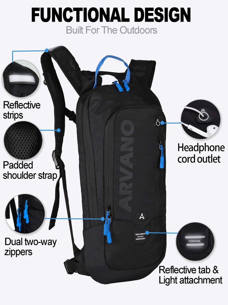 Arvano Hydration Backpack, Lightweight Hydration Pack with 2L Water Bladder, 6L Water Backpack for Men Women Cycling, Hiking, Mountain Biking, Skiing - Image 2